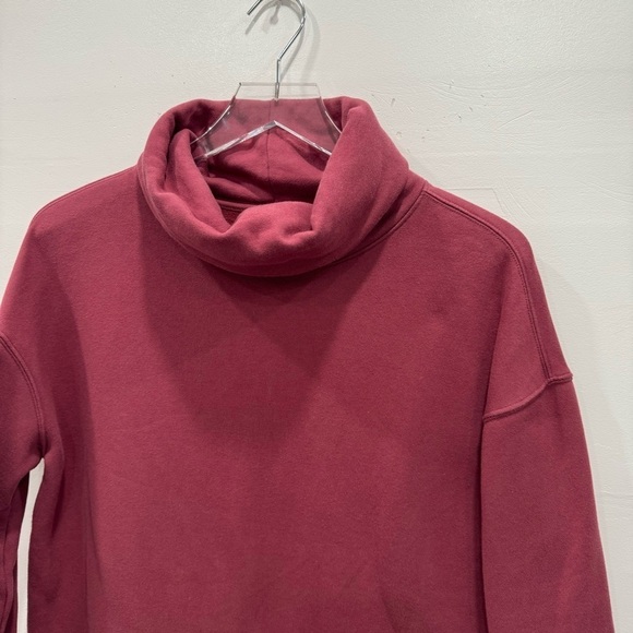 Athleta 24/7 Funnel Neck Sweatshirt Small Maple Red - Picture 3 of 8
